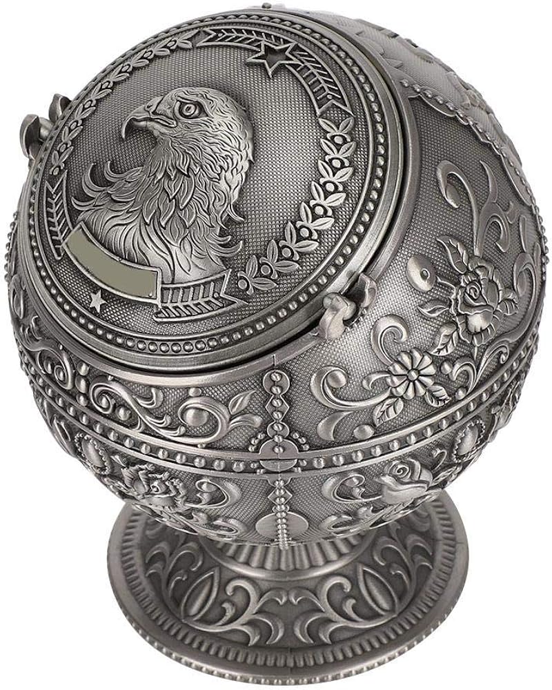 Amazon.co.jp: 卓上灰皿 レトロ灰皿 アンティーク灰皿 蓋つき